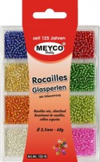PERLE STAKLENE 60g. 2,5mm RAZNE BOJE